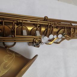 Europeu high-end marrom Bb saxofone tenor drop B tom retro fosco profissional instrumento saxofone tenor banhado a ouro personalização - Image 3