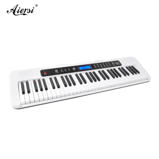 Órgão Eletrônico Aiersi com 61 Teclas de Toque - Teclado Branco com Novo Design