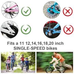 Mute Flash Training Wheels para crianças, estabilizador de bicicleta ajustável, montado compatível para meninos e meninas, 12-20" - Image 5