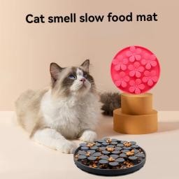 Anti-asfixia Silicone Pet Slow Alimentador Bowl, Alimentador de gato interativo, Tigela de comida, Tapete anti-asfixia - Image 3