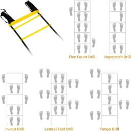 Flexibilidade Agilidade Escada com Correia De Nylon, Saltando Escada, Treinamento De Velocidade, Escada De Fitness, Treinamento De Futebol, Energia, Novo - Image 4