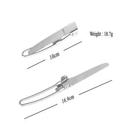 Camping Fork Spoon Louça Ao Ar Livre Dobrável Ultraleve Conjunto De Pratos De Aço Inoxidável Para Acampar Cozinhar Ao Ar Livre - Image 4
