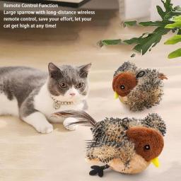 Flapping Bird Plush Toy para gatos, exercício interativo do gato, controle remoto, USB, estimular os instintos de caça - Image 3