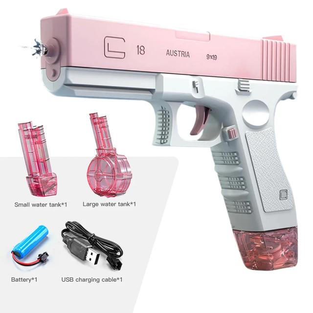 Arma de Água Elétrica Automática M416 para Brincadeiras ao Ar Livre, Ideal para Crianças e Presentes para Adultos