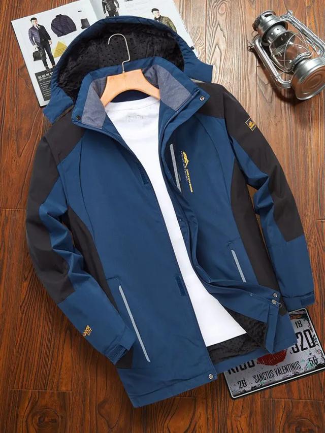 Parka Militar Masculina com Capuz Casaco de Pele À Prova de Vento Quente Grosso Inverno