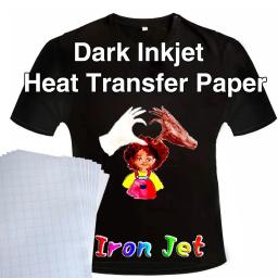 Heat Press Print Paper, T-Shirt Inkjet Sublimação Papel De Impressão, Papel De Transferência Térmica, Pano De Algodão DIY, Ferro, Escuro Claro, A4, 5Pcs - Image 1