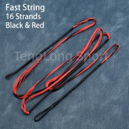 Arco com arco Recurvo Corda com arco recurvo longo, 12, 16 fios, 48-70in, preto, branco, vermelho, arco tradicional, 1pc - Image 4