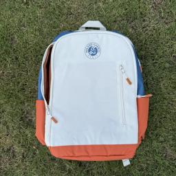 Wilson 2024 Team Roland Garros Mochila Francesa Aberta Multifuncional Grande Capacidade Laranja Azul Cinza Bolsa de Tênis de Ombro Duplo - Image 2