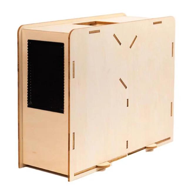 Caixa de Montagem de Madeira para Limpeza de Grãos: Air Husker e Ventilador de Peneira para Alimentação de Pássaros com Filtro DIY