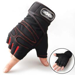 Luvas de ginástica sem dedos para homens, halterofilismo, treinamento de musculação, fitness, meio dedo, antiderrapante, suporte de pulso - Image 3