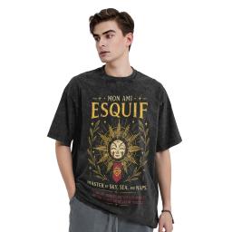 Clair Obscur Expedition 33 Camisetas para Homens Puro Algodão Novidade Camiseta Gola Redonda Personagem Camiseta Roupas de Manga Curta - Image 3