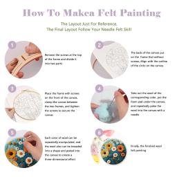 SDOYUNO-Kit Artesanal Feltragem Agulha para Mulheres, Ferramenta de Feltro Menina, Instrução Incluída, Cores Criativas, Bordado Artesanal, DIY - Image 4
