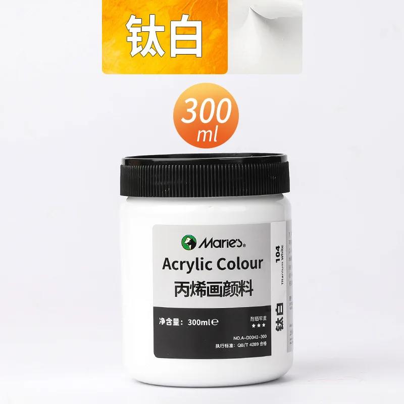 Tinta Acrílica Branca Engarrafada, Impermeável, Prova Solar, Pintura de Parede Não Desbotada, DIY Desenhado à Mão, Dióxido de Titânio, Pigmento Artístico, 300 ml, 500ml - Image 1