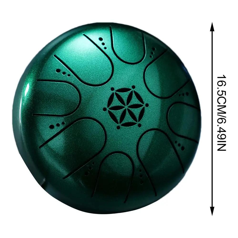 Instrumento de mão para iniciantes, tambor de língua de aço, mini hand pan bateria com baquetas 5 em 8 tons - Image 1