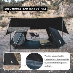 OneTigris HOMESTEAD Camping TENDA, Pro TC Versão Abrigo, Pólos de Barraca para Bushcrafters, Sobrevivalistas, Caça, Caminhadas, 2.0 - Image 5