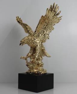 Alta qualidade elegante metal ouro eagle troféu com base de cristal troféu de vidro para prêmios - Image 5