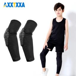 Joelheiras de Compressão Favo de Mel para Esportes, Equipamento de Proteção para Basquete, Voleibol, Ciclismo, Crianças, Juventude, 3-12 Anos, 1 Pc, 2Pcs - Image 1