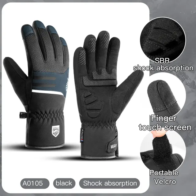 Luvas Impermeáveis e à Prova de Vento para Motociclistas - Acessório Ideal para Esqui, Acampamento e Ciclismo no Inverno