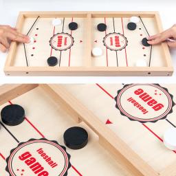 Catapulta de futebol de mesa xadrez dupla batalha jogo de hóquei no gelo adulto interação pai-filho brinquedos de festa de família das crianças - Image 1