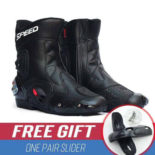 PRO-BIKER SPEED BIKERS Botas Motocicleta Couro Microfibra Anticolisão 40-45
