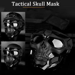 Conjuntos de capacete tático com máscara de caveira, equipamento de proteção Paintball ao ar livre, Advanced EPP Pad, para caça Airsoft - Image 5