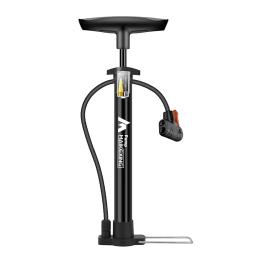 Bomba de bicicleta multifuncional com medidor, inflador portátil para bicicleta e carros, medidor de alta pressão e bomba de ar do bocal, 160PSI - Image 4