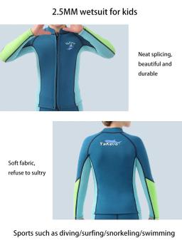 Roupas de mergulho em neoprene para crianças, Wetsuit térmico para meninos e meninas, Mantenha aquecido, mergulho e surf, roupa de banho 2,5mm - Image 4