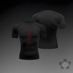 Camisa de compressão dos homens, camisa apertada esportes, apertado, atlético, treino, musculação, quick dry, verão - Image 5