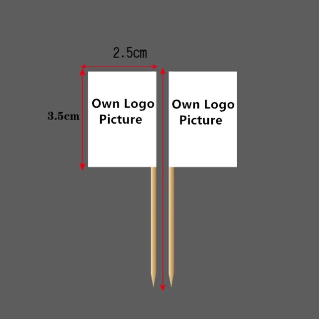 Logotipo Personalizado em Pequenos Banners para Festas em Restaurantes, Bares e Pubs - Conjunto com 100 Unidades de Bandeirinhas Lateral para Decoração de Eventos