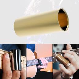 Naomi dourado-banhado a aço guitar slide comprimento 28 50 60 70 mm inoxidável slider guitar borda lisa metal dedo slide para guitarra - Image 5