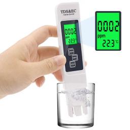 Profissional 3 em 1 água Tester, TDS CE Medidor de Temperatura, Digital LCD água Testing Pen, filtro de pureza, qualidade - Image 1