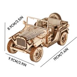 Quebra-cabeça 3D Diy Modelo de montagem de carro de brinquedo de madeira para aniversário adulto Halloween presentes de Natal - Image 6