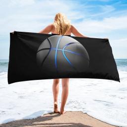 Esportes basquete toalha de praia microfibra secagem rápida suprimentos do banheiro natação ginásio acampamento decoração para casa toalhas para namorados presentes - Image 1