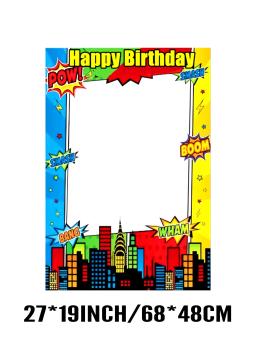 Suprimentos para festa de super herói, decoração de aniversário de super herói, festa de aniversário, cabine de foto, moldura de adereços - Image 6