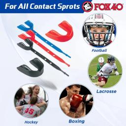 Fox40 Mouthguard para adultos, proteção da boca, macio, ajuste personalizado, futebol, rugby, boxe, hóquei - Image 2