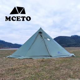 Tenda de pirâmide extragrande com saia de neve, Chaminé Jacket, Outdoor Camping Tent, Caminhadas Toldos, Abrigo extragrande, 5m - Image 4