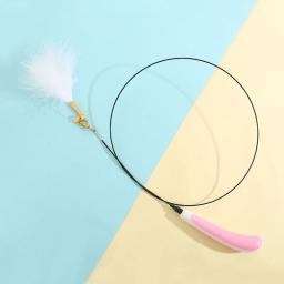 Novos suprimentos para animais de estimação super longa vara macia provocando gato vara de penas provocando gato vara sino soando brinquedos do gato suprimentos para animais de estimação brinquedos do gato - Image 5