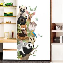 Animais bonitos adesivos de parede porta adesivo de canto decoração de casa auto-adesivo decoração do quarto dos miúdos decoração do quarto do bebê - Image 4