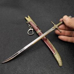 Íris Espada Modelo Samurai, Modelos de Armas Periféricas, Artesanato Ornamento, Caça Selvagem, Filme Medieval, Chaveiros, 22cm - Image 4