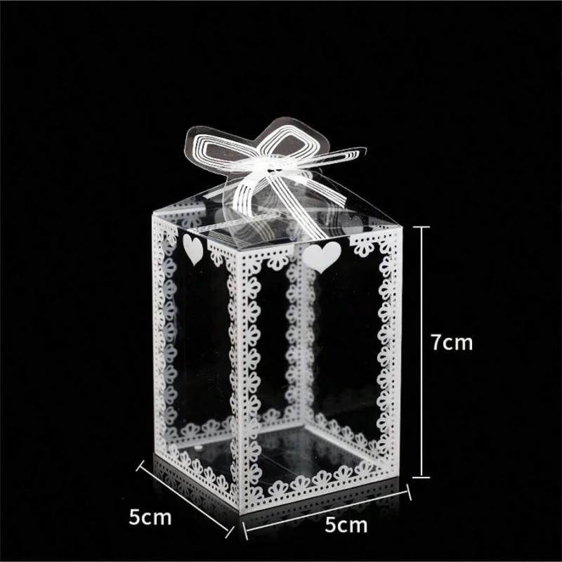Caixa De Embalagem De Impressão Transparente, Caixa De Presente De PVC, Caixa De Exposição, Casamento, Presente De Natal, Doces, Maçã, Vela, Seco, 10Pcs - Image 1