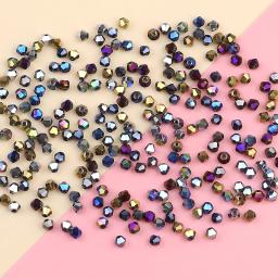 Contas de vidro de cristal para DIY Pulseira e Colar, Feito de Galvanizado, Colorido austríaco Cônico, Ornamentos Soltos, 3mm, 200 - Image 5