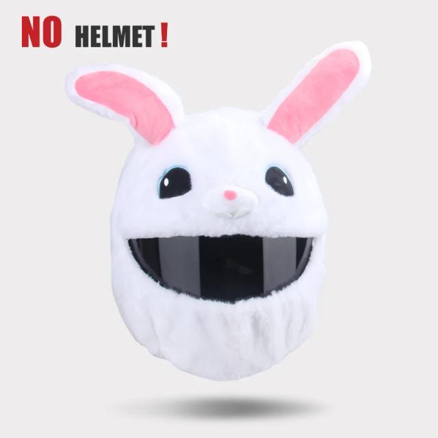 UCHOOSE Capacete de Motocicleta Pelúcia Fofo para Capacete Integral