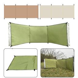 Parabrisas ao ar livre portátil tela de privacidade para acampamento piquenique churrasco verde amarelo branco acampamento pára-brisas - Image 2