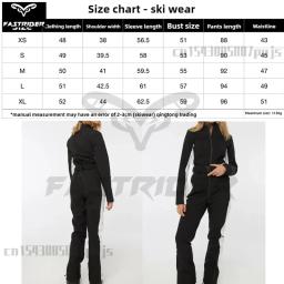 Mulheres à prova dwindproof água à prova de vento terno de esqui moda feminina elegante skate macacão de esqui de inverno para mulher terno de neve - Image 6
