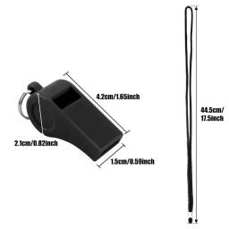 Preto Árbitro Apito Apito, Adequado para Jogos de Basquetebol e Voleibol, Viagens ao ar livre, Caminhadas, Novo - Image 2