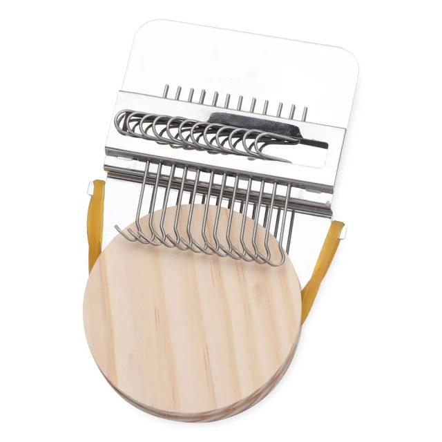 Máquina de Escurecimento de Metal para Tear Pequeno - Ferramenta Têxtil DIY para Costuras Bonitas e Reparos Divertidos