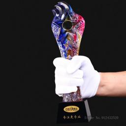 Troféu Cristal, Personalizado, Prêmio reunião anual, recordações, Coleção Decoração para Casa, Criativo, Nova cor - Image 5