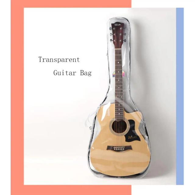 Maleta Transparente para Transporte de Guitarra com Compartimentos para Peças e Mochila