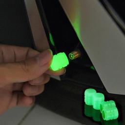4 pçs núcleo da válvula da motocicleta scooter elétrico acessórios carro pneu fibra chapéu luz luminosa scooters ciclismo esportes - Image 1