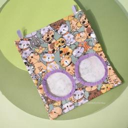 Saco de feno pendurado para pequenos animais, distribuidor de comida de coelho, acessórios para alimentação, coelhinho, 3 2 1 buraco - Image 5